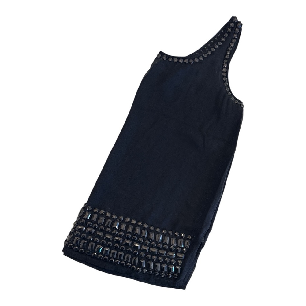 Laundry by Design | Stunning Black Silk Embellished Beaded Tunic | Size XL